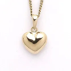 Aagaard hjerte anheng i forgylt sølv