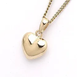 Aagaard hjerte anheng i forgylt sølv