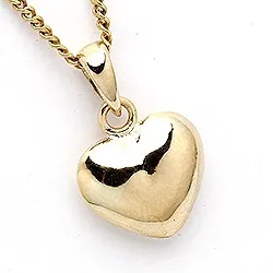 Aagaard hjerte anheng i 14 karat gull