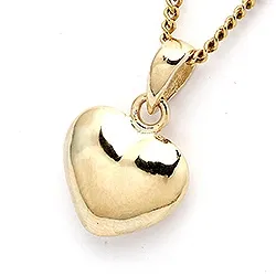 Aagaard hjerte anheng i 14 karat gull