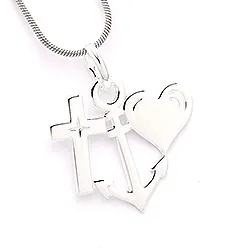 Aagaard tro-håp-kjærlighet anheng i sølv