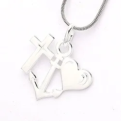 Aagaard tro-håp-kjærlighet anheng i sølv