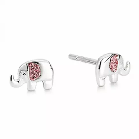 Aagaard elefant øredobber i sølv rosa zirkon