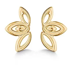 Aagaard blad øredobber i 8 karat