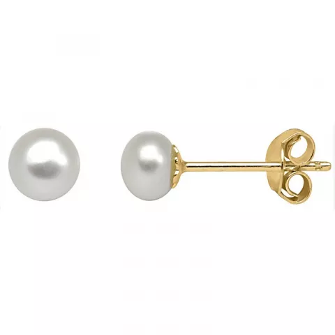 5 mm Støvring Design perle ørestikker i forgylt sølv