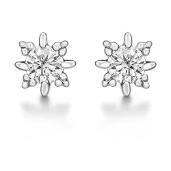 Støvring Design zirkon øredobber i 8 karat hvitt hvite zirkoner