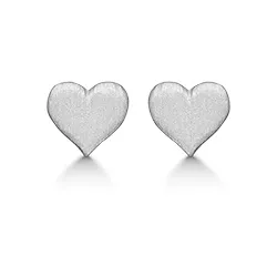 Støvring Design hjerte øredobber i rodinert sølv