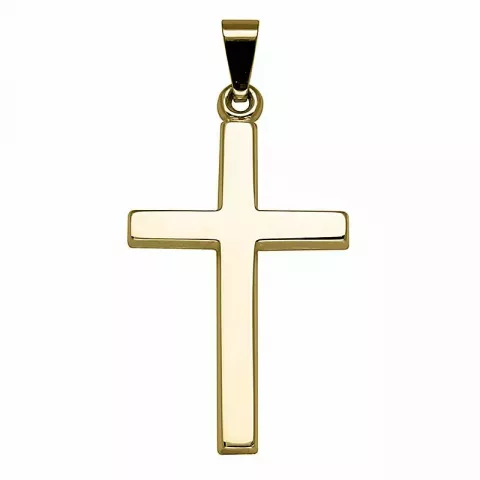 16 x 24,5 mm Støvring Design kors anheng i 14 karat gull