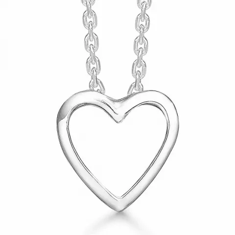 Elegant Støvring Design hjerte halskjede med anheng i sølv