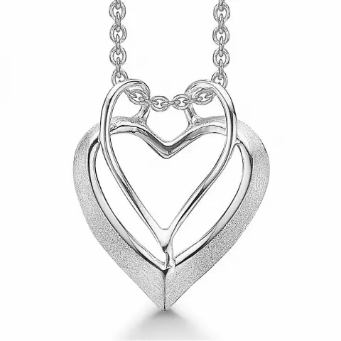 Støvring Design hjerte halskjede med anheng i metall