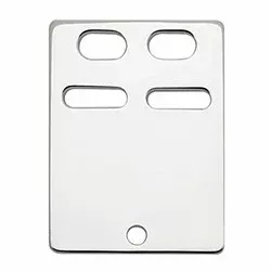 Støvring Design firkantet ID-plate i sølv