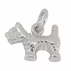 Siersbøl hund anheng i sølv