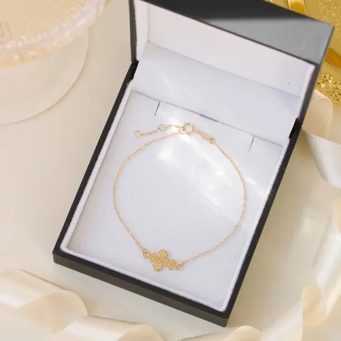 13 x 8 mm Siersbøl dagmarkors armbånd i 9 karat gull