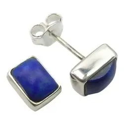 firkantet øredobber i sølv