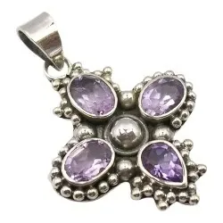 ametyst anheng i sølv