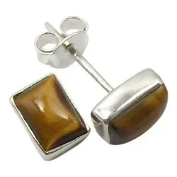 firkantet øredobber i sølv