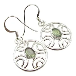 Runde øredobber i sølv