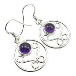 runde øredobber i sølv