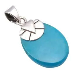 Ovalt anheng i sølv