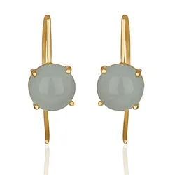 runde øredobber i forgylt sølv