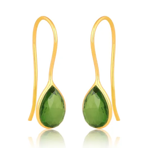 peridot øredobber i forgylt sølv - Loom Stones