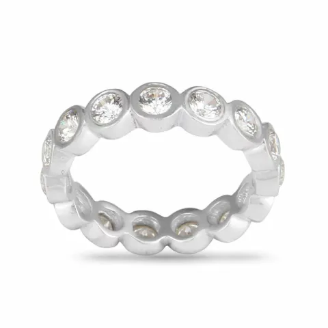 matt zirkon ring i sølv - Bubbly Sparkle