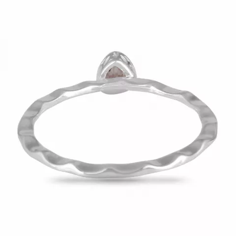 matt kvarts ring i sølv