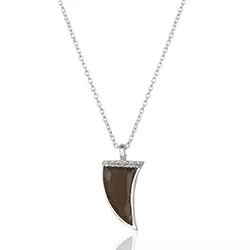 Horn topas halskjede i sølv med anheng i sølv