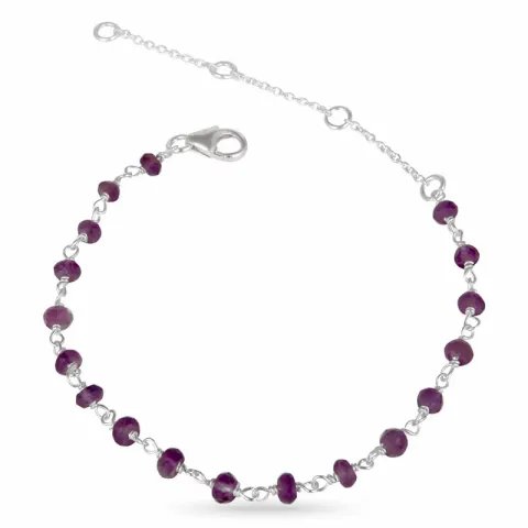 ametyst armbånd i sølv 15,0 cm plus 6,0 cm x 3,0 mm
