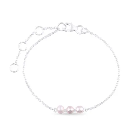 Elegant perle armbånd i sølv 14 cm plus 5 cm x 4,0 mm