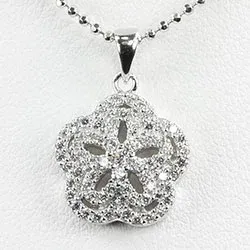 blomst anheng i sølv