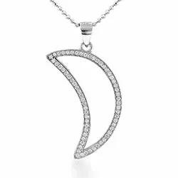 Måne anheng i sølv