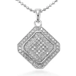 firkantet anheng i sølv