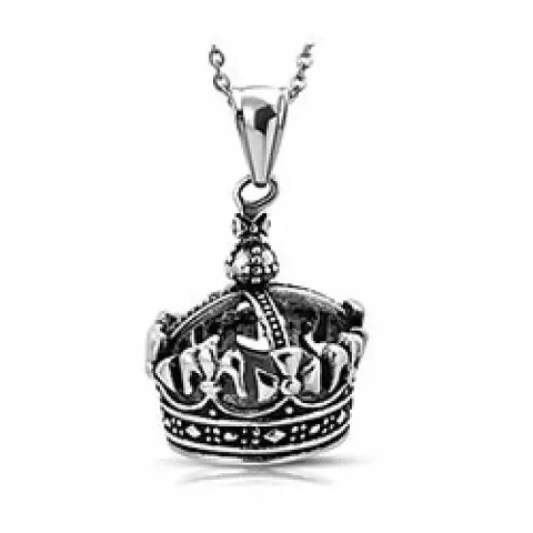 Stort krone anheng i stål