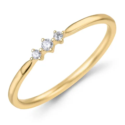 diamant ring i 9 karat gull 0,05 ct