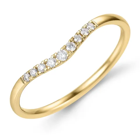 diamant ring i 9 karat gull 0,09 ct - Simple Diamonds