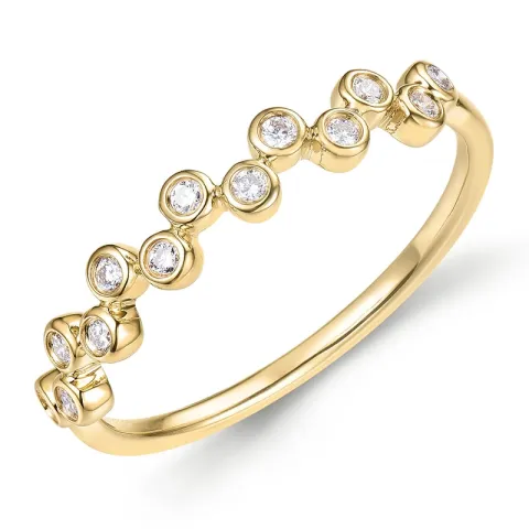 diamant ring i 9 karat gull 0,14 ct