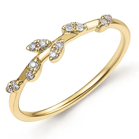 diamant ring i 9 karat gull 0,10 ct