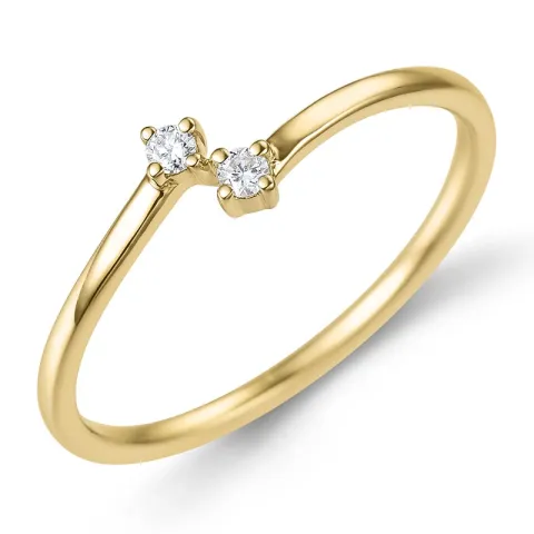 diamant ring i 9 karat gull 0,05 ct - Simple Diamonds