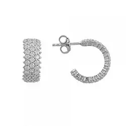 zirkon øredobber i sølv