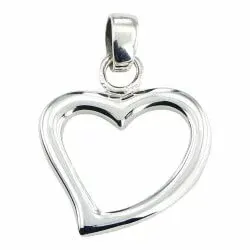 Hjerte anheng i sølv