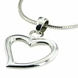 Hjerte anheng i sølv