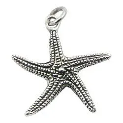 sjøstjerne anheng i sølv