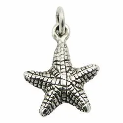 Lille sjøstjerne anheng i sølv