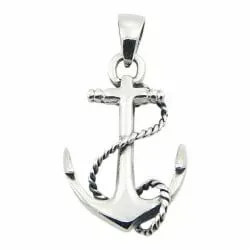 Elegant anker anheng i sølv