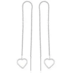 hjerte ear lines i sølv