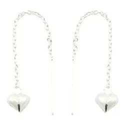 hjerte ear lines i sølv