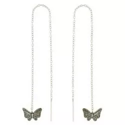 sommerfugl ear lines i sølv