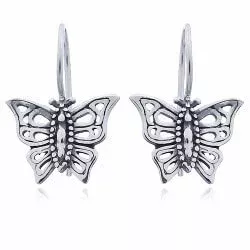 sommerfugl øredobber i sølv