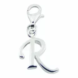 charm i sølv bokstaven R